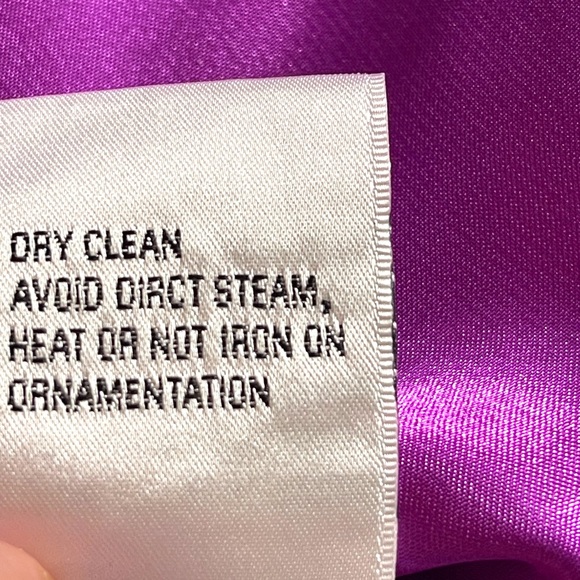 Giovanna lace 3/4 sleeve violet colored shift dress size 10 - Picture 7 of 13